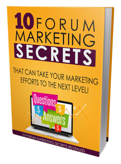 Product picture 10 Forum Marketing Secrets To Help You Make Money Online